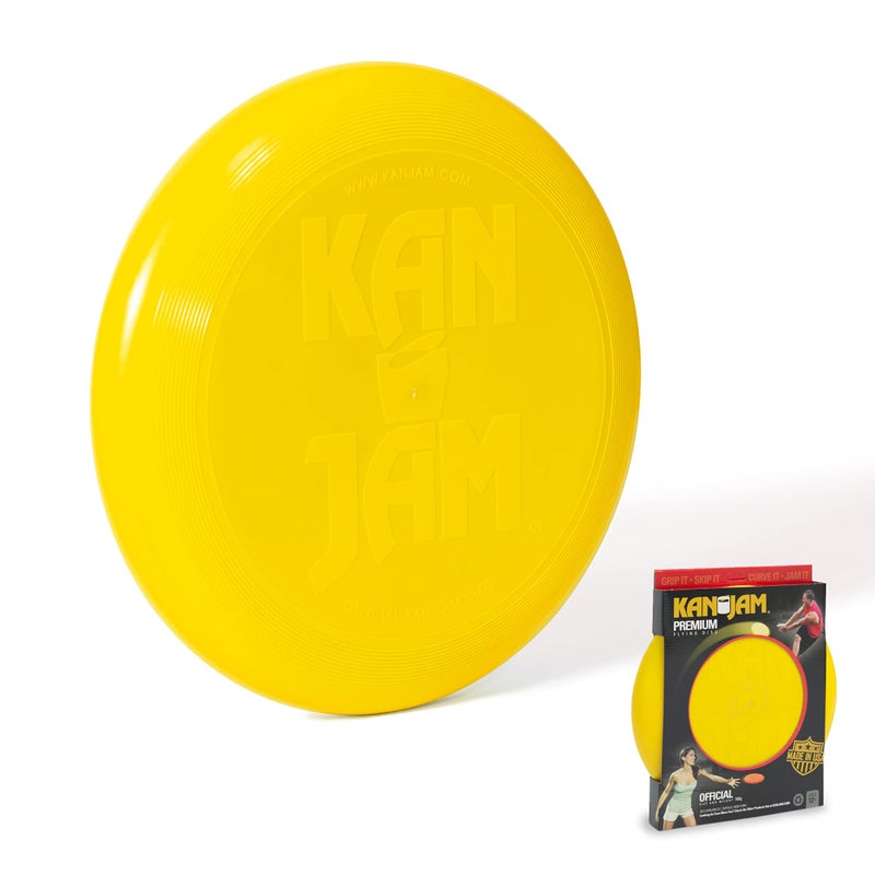 Kan Jam Ultimate Disc Golf Frisbee - Official Size Disc Golf Disc with Light Up Frisbee Options for Outdoor Games, Yellow - Image 1